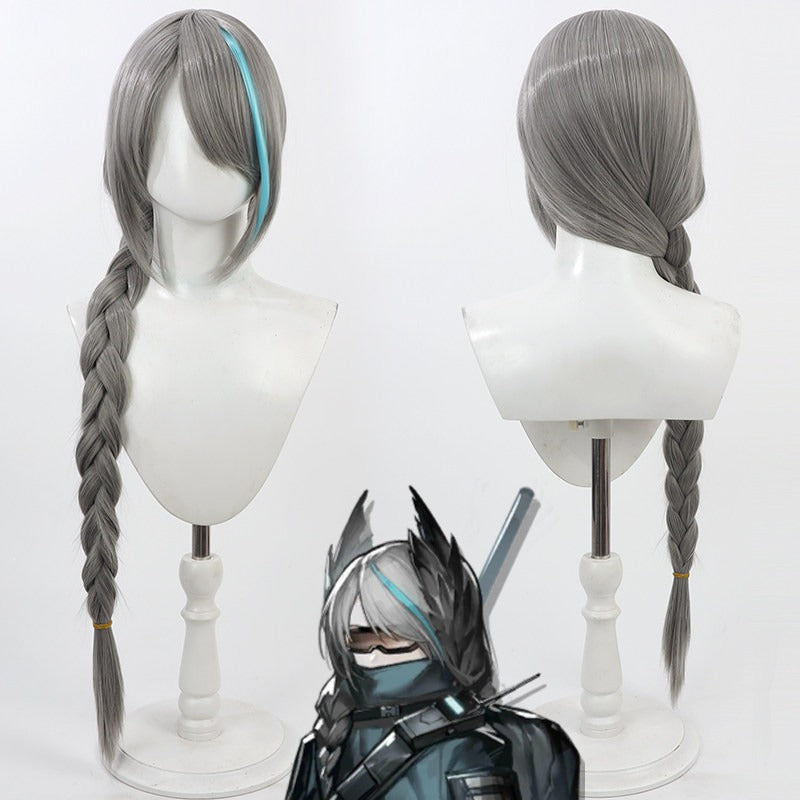 Pith Arknights Cosplay Wigs Grey Braid Wigs