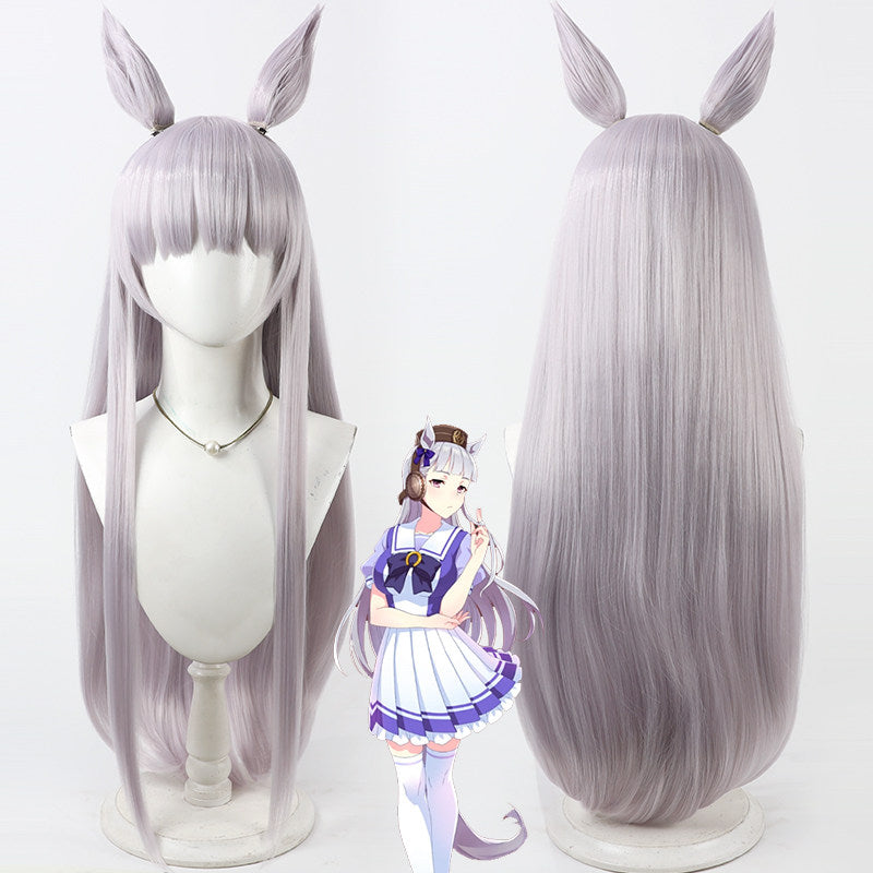 Pretty Derby Cosplay Wigs Gold Ship Light Purple Ears