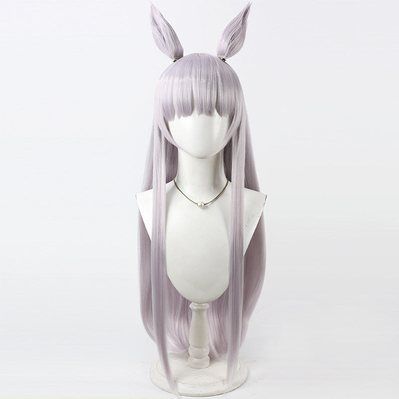 Pretty Derby Cosplay Wigs Gold Ship Light Purple Ears