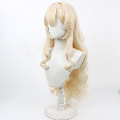 Professor Niyaniya Cosplay Wigs Pale Yellow Wigs Blue Archive