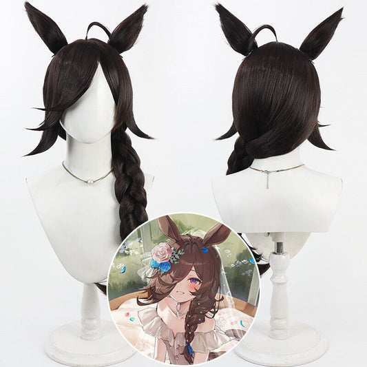 Rice Shower Cosplay Wigs Pretty Derby Thick Braid Ears Tail