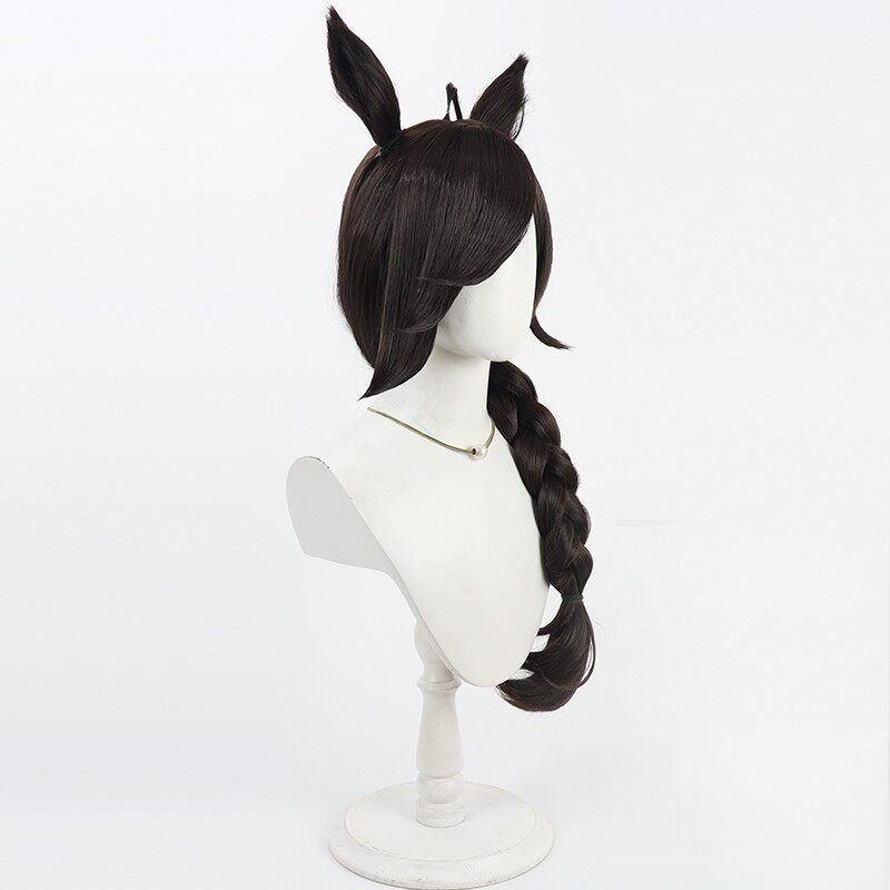 Rice Shower Cosplay Wigs Pretty Derby Thick Braid Ears Tail