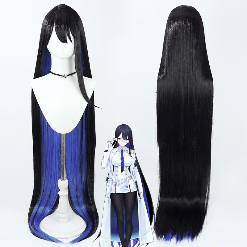 Rin Shiranami Cosplay Wigs Two Tone Blue Archive Chief Executive Officer