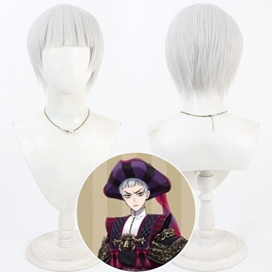 Rollo Flamme Cosplay Wigs Noble Bell College Silver White Wigs