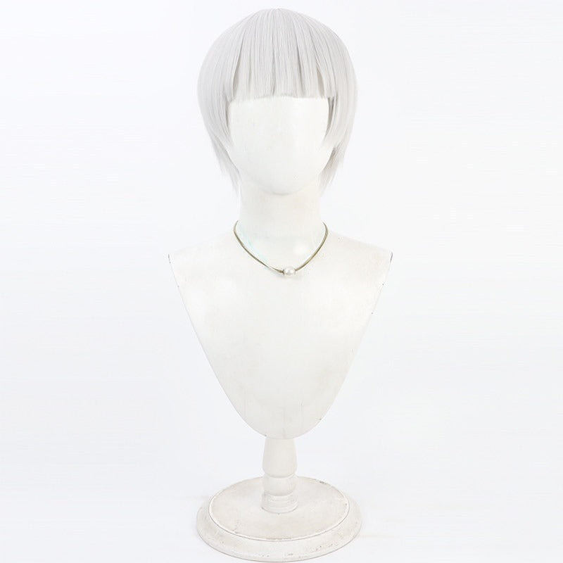 Rollo Flamme Cosplay Wigs Noble Bell College Silver White Wigs