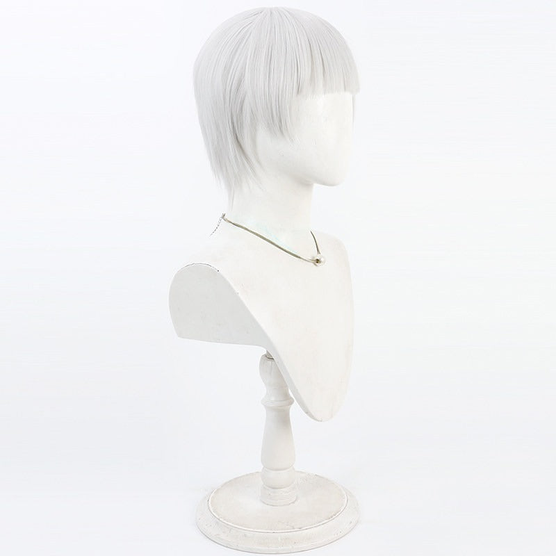 Rollo Flamme Cosplay Wigs Noble Bell College Silver White Wigs