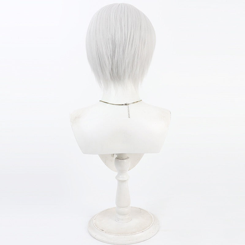 Rollo Flamme Cosplay Wigs Noble Bell College Silver White Wigs