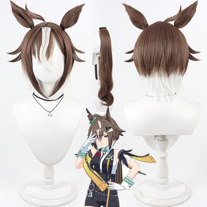 Rulership Cosplay Wigs Pretty Derby White Highlight Matching Ears Tail