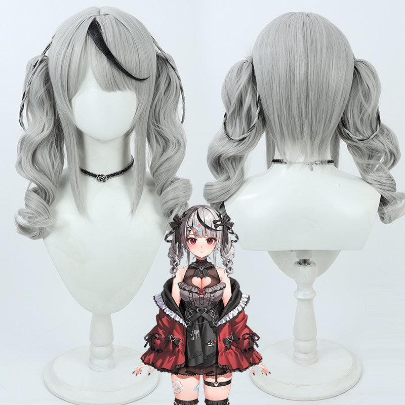 Sakamata Chloe Cosplay Wigs Hololive holoX 6th Gen Date Outfit Ponytail