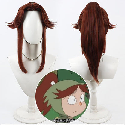 Sakubei Tomatsu Cosplay Wigs Ninjaboy Rantaro Wine Red Wigs
