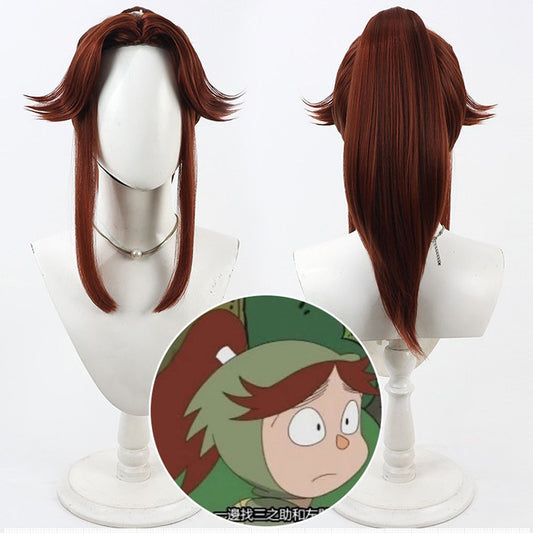 Sakubei Tomatsu Cosplay Wigs Ninjaboy Rantaro Wine Red Wigs