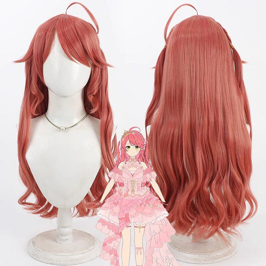 Sakura Miko Cosplay Wigs Flower Rhapsody Curly Hair Hololive VTuber