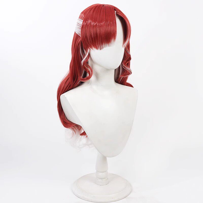 Saotome Berry Cosplay Wigs Red White Highlight NIJISANJI VTuber Wigs