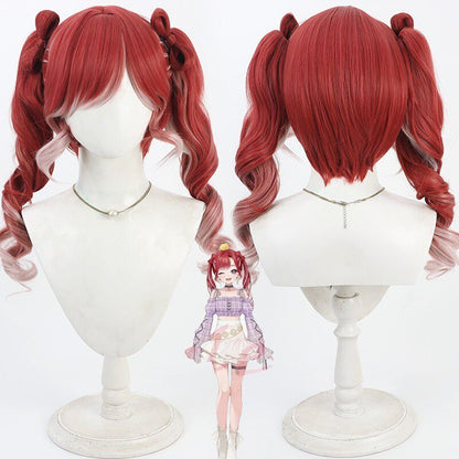 Saotome Berry Cosplay Wigs Split Ponytail Wigs NIJISANJI VTuber