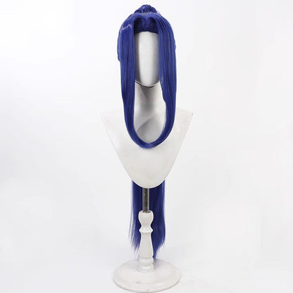 Sasaki Kojiro Cosplay Wigs Dark Blue Split Ponytail Wigs
