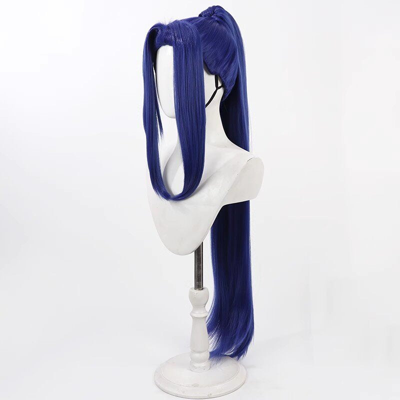 Sasaki Kojiro Cosplay Wigs Dark Blue Split Ponytail Wigs
