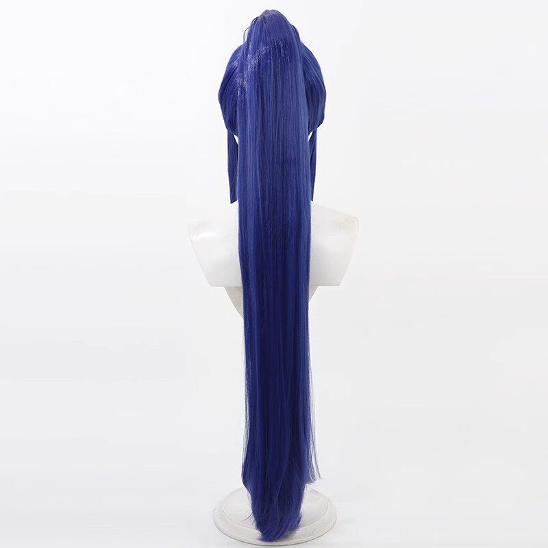 Sasaki Kojiro Cosplay Wigs Dark Blue Split Ponytail Wigs