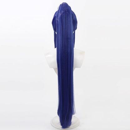Sasaki Kojiro Cosplay Wigs Dark Blue Split Ponytail Wigs