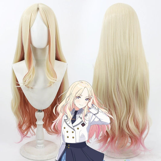 Sena Juo Cosplay Wigs Gakumas Gradient Wavy Wigs