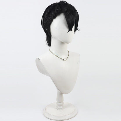 Shikinagi Akira Cosplay Wigs Black Braid NIJISANJI VTuber
