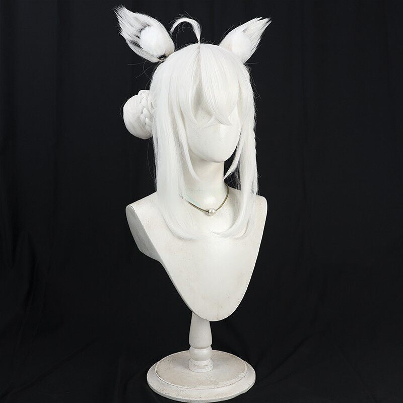 Shirakami Fubuki Cosplay Wigs Updo Hololive VTuber
