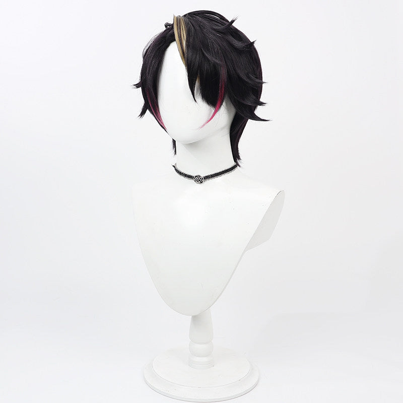 Shu Yamino Cosplay Wigs Male Short Highlight Hair NIJISANJI VTuber