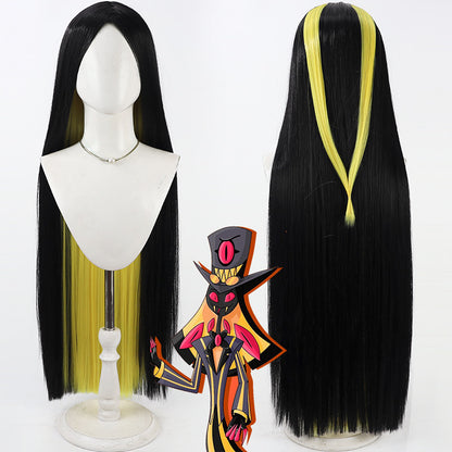 Sir Pentious Cosplay Wigs Hazbin Hotel Black Yellow Wigs