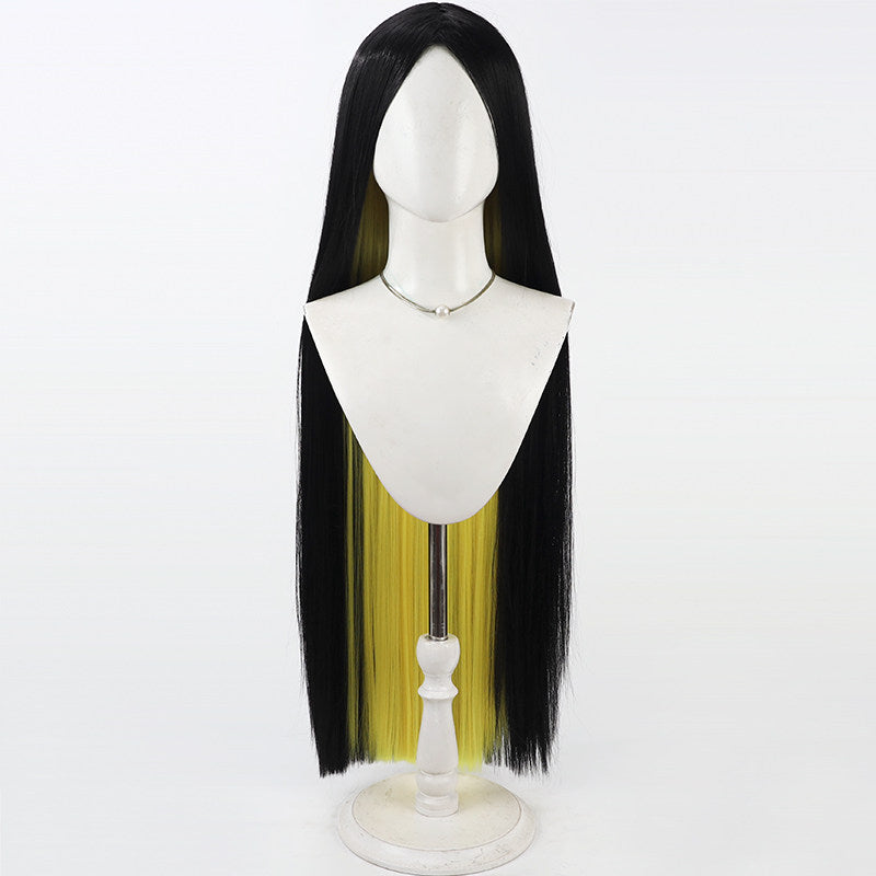 Sir Pentious Cosplay Wigs Hazbin Hotel Black Yellow Wigs