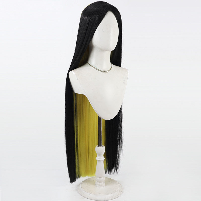 Sir Pentious Cosplay Wigs Hazbin Hotel Black Yellow Wigs