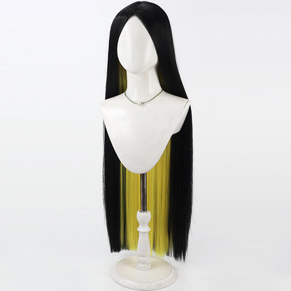 Sir Pentious Cosplay Wigs Hazbin Hotel Black Yellow Wigs