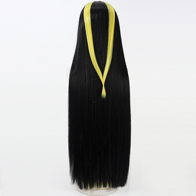 Sir Pentious Cosplay Wigs Hazbin Hotel Black Yellow Wigs