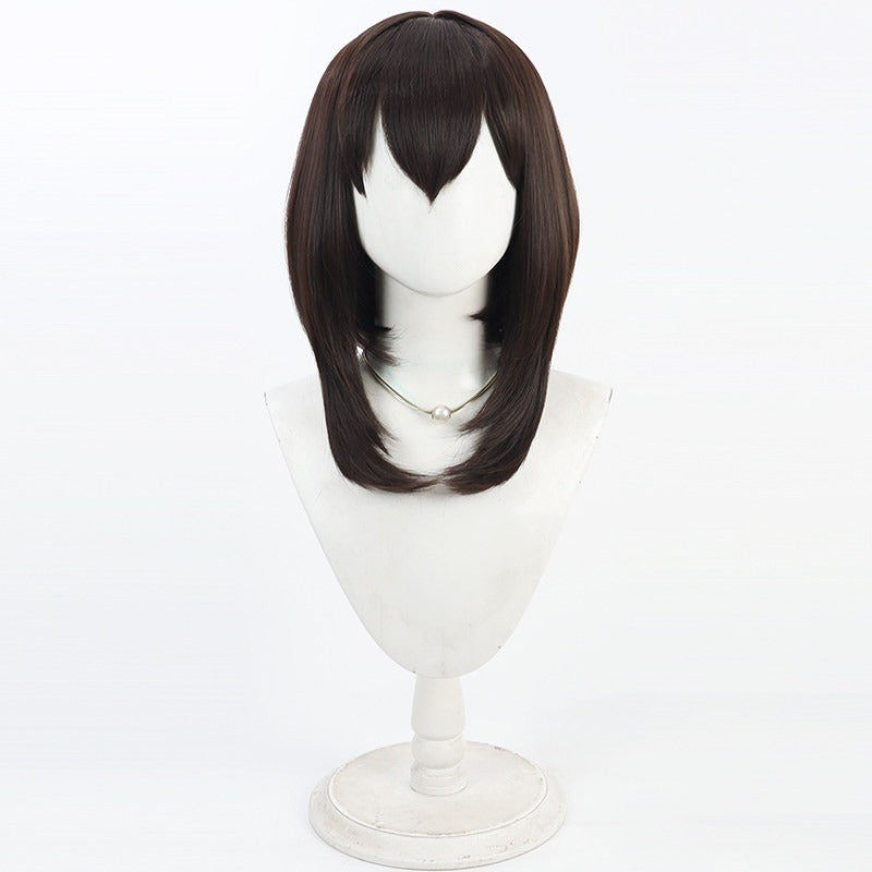 Strinova Cosplay Wigs Yvette Brown Long Bob Scalp Wigs