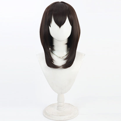 Strinova Cosplay Wigs Yvette Brown Long Bob Scalp Wigs