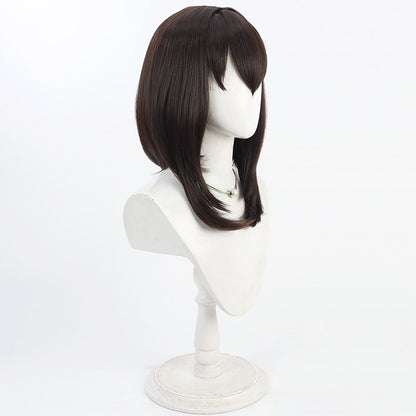 Strinova Cosplay Wigs Yvette Brown Long Bob Scalp Wigs