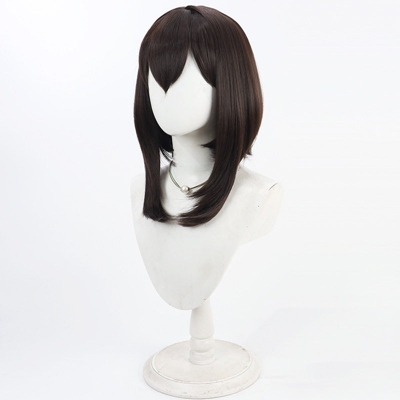 Strinova Cosplay Wigs Yvette Brown Long Bob Scalp Wigs