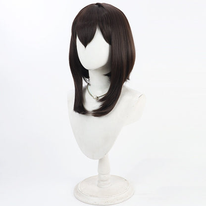Strinova Cosplay Wigs Yvette Brown Long Bob Scalp Wigs
