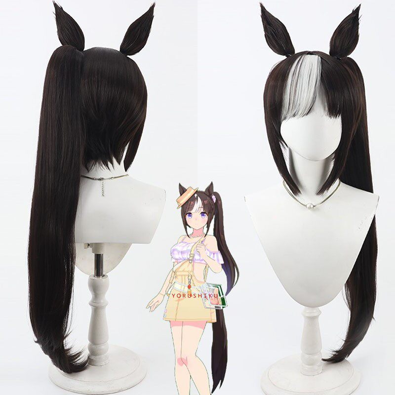 Swimwear Hokko Tarumae Cosplay Wigs Swimsuit Brown Wigs Pretty Derby