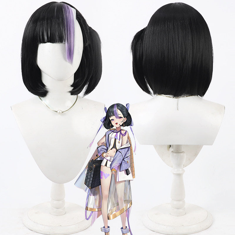 Syuen Cosplay Wigs Black Highlight Bob Wigs Goddess of Victory: Nikke