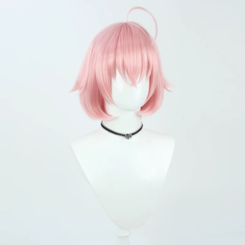 Takanashi Hoshino Cosplay Wigs Pink Short Bob Wigs Blue Archive