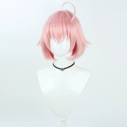 Takanashi Hoshino Cosplay Wigs Pink Short Bob Wigs Blue Archive