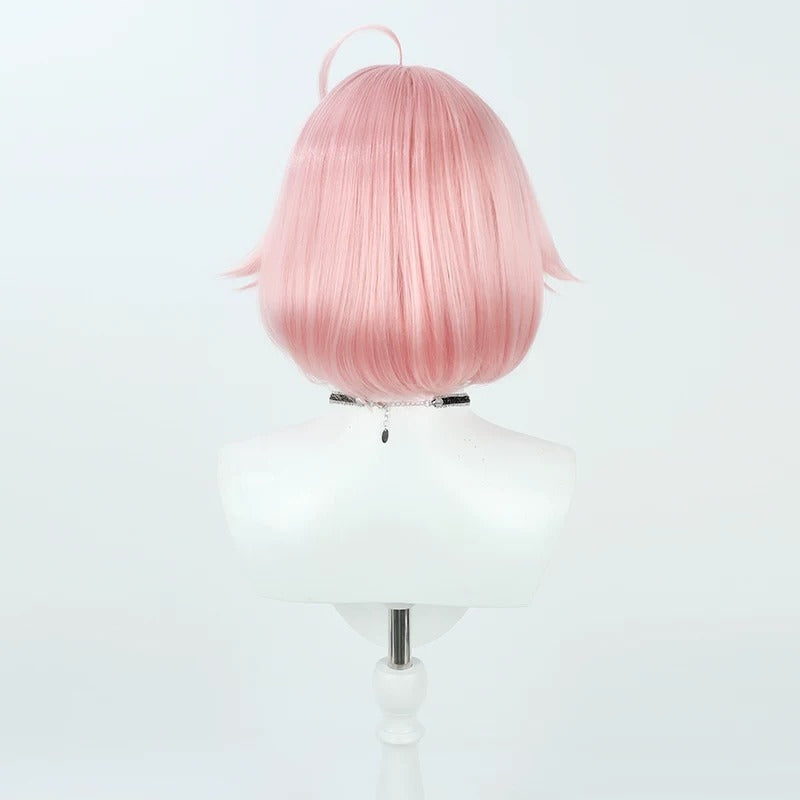 Takanashi Hoshino Cosplay Wigs Pink Short Bob Wigs Blue Archive