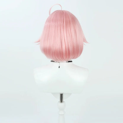 Takanashi Hoshino Cosplay Wigs Pink Short Bob Wigs Blue Archive