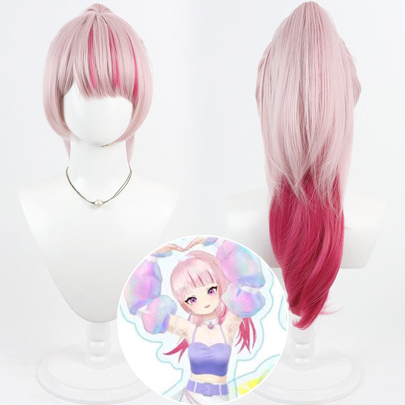 Tanaka Hime Cosplay Wigs Sakura Pink Wigs LaRa Virtual YouTuber