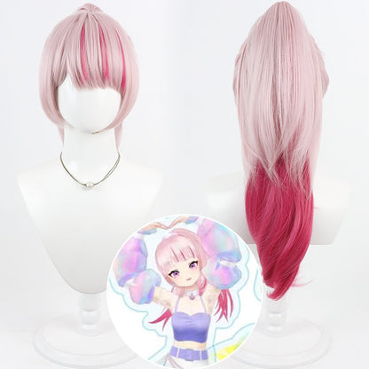 Tanaka Hime Cosplay Wigs Sakura Pink Wigs LaRa Virtual YouTuber
