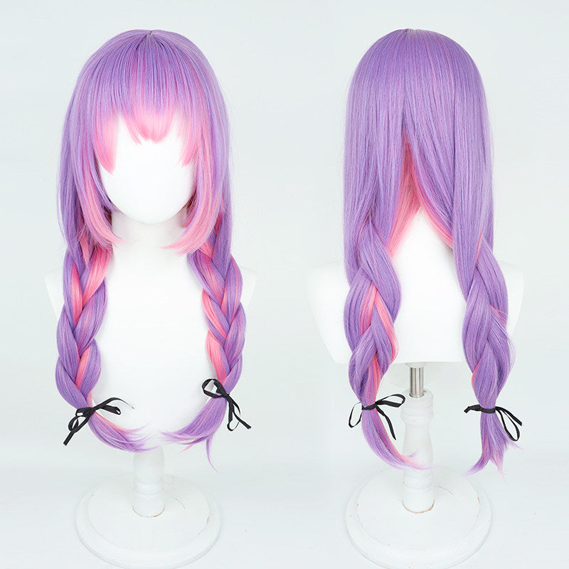 Tokoyami Towa Cosplay Wigs Hololive Vtuber Double Braid Wigs