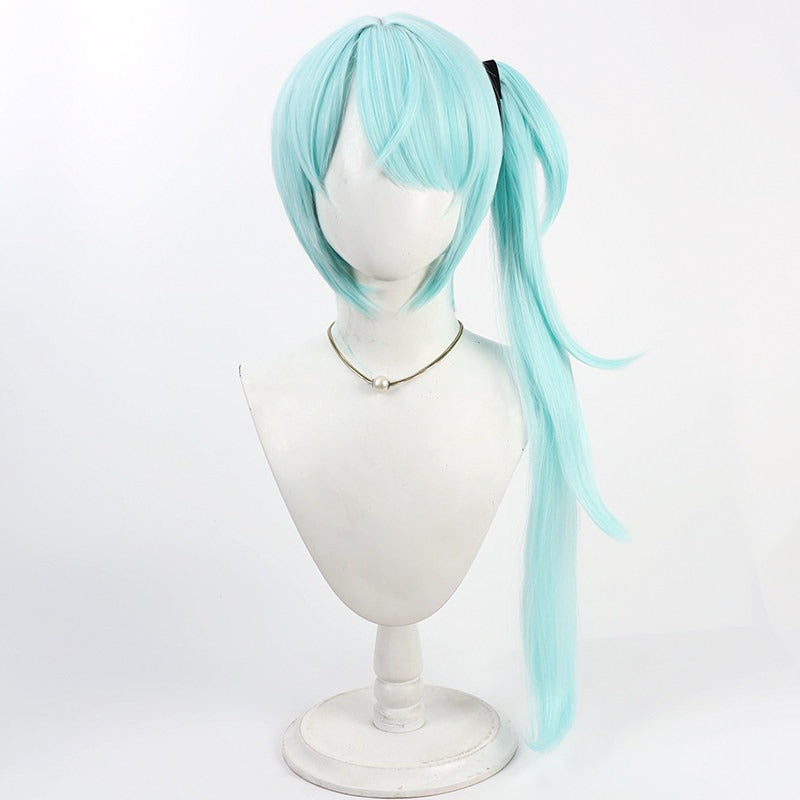 Tsuchinaga Hiyori Cosplay Wigs Split Ponytail Blue Archive