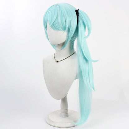Tsuchinaga Hiyori Cosplay Wigs Split Ponytail Blue Archive