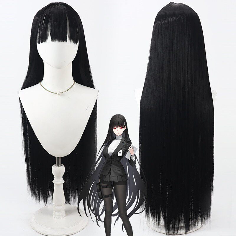 Tsukatsuki Rio Cosplay Wigs Blue Archive Black Wigs