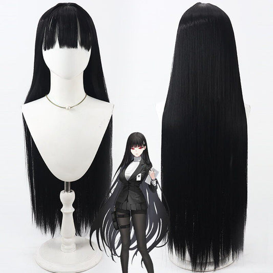 Tsukatsuki Rio Cosplay Wigs Blue Archive Black Wigs