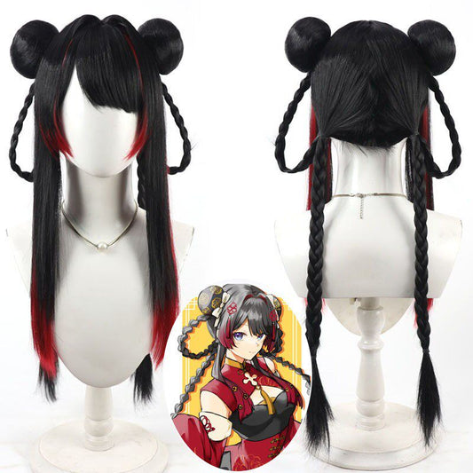 Tsukino Mito Cosplay Wigs NIJISANJI VTuber Black Wigs